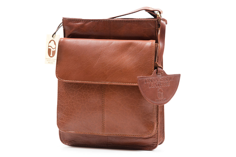 TINNAKEENLY LEATHERS: Sling Bag, Tan Leather — Siopa na bhFíodóirí